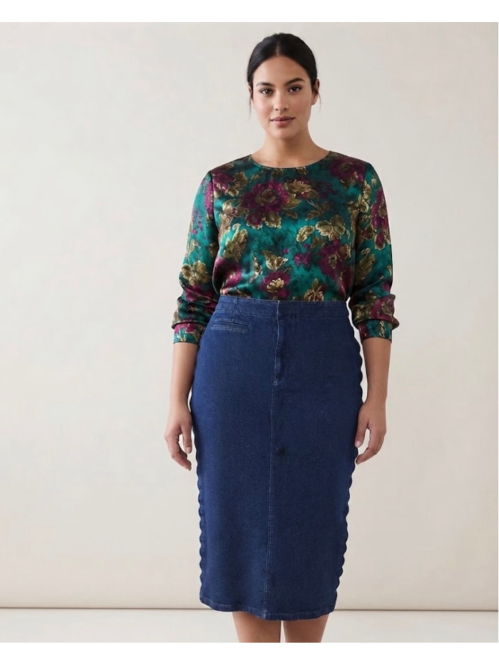 Maeve Denim Pencil Skirt Size 14 Blue